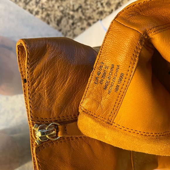 H&M Leather ankle high-heeled boots Size 9 - Picture 3 of 4